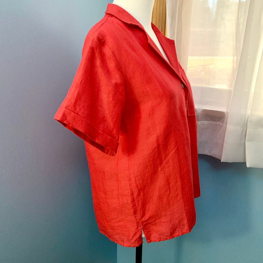 NWT Anthropologie Maeve Red Classic Surf Shirt Size XS - Picture 6 of 8